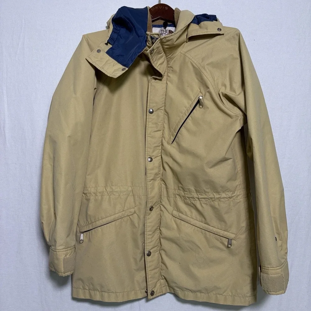 Vintage The North Face Gore-Tex Jacket M Tan USA Made Brown Label Hiking Y2K